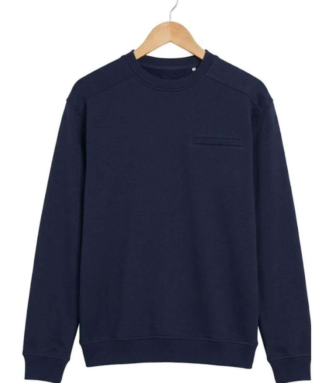 CHALLENGER BULGARE4 — Sweat col rond bleu marine : sobriété et finitions soignées-2