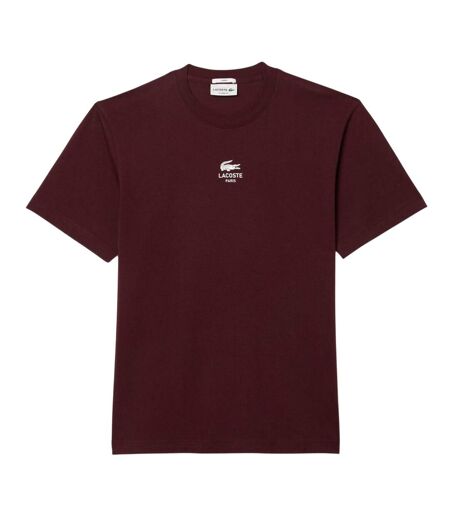 T-shirt Style Signature Adulte Rouge Bordeaux Lacoste