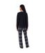 Ensemble De Pyjama Long Motif/style Motif Écossais Femme Noir DKNY-2