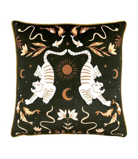 Furn Tiger Fish Throw Pillow Cover (Black/Gold) (One Size)