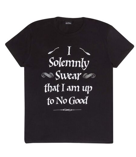 Harry Potter Unisex Adult I Solemnly Swear T-Shirt (Black)