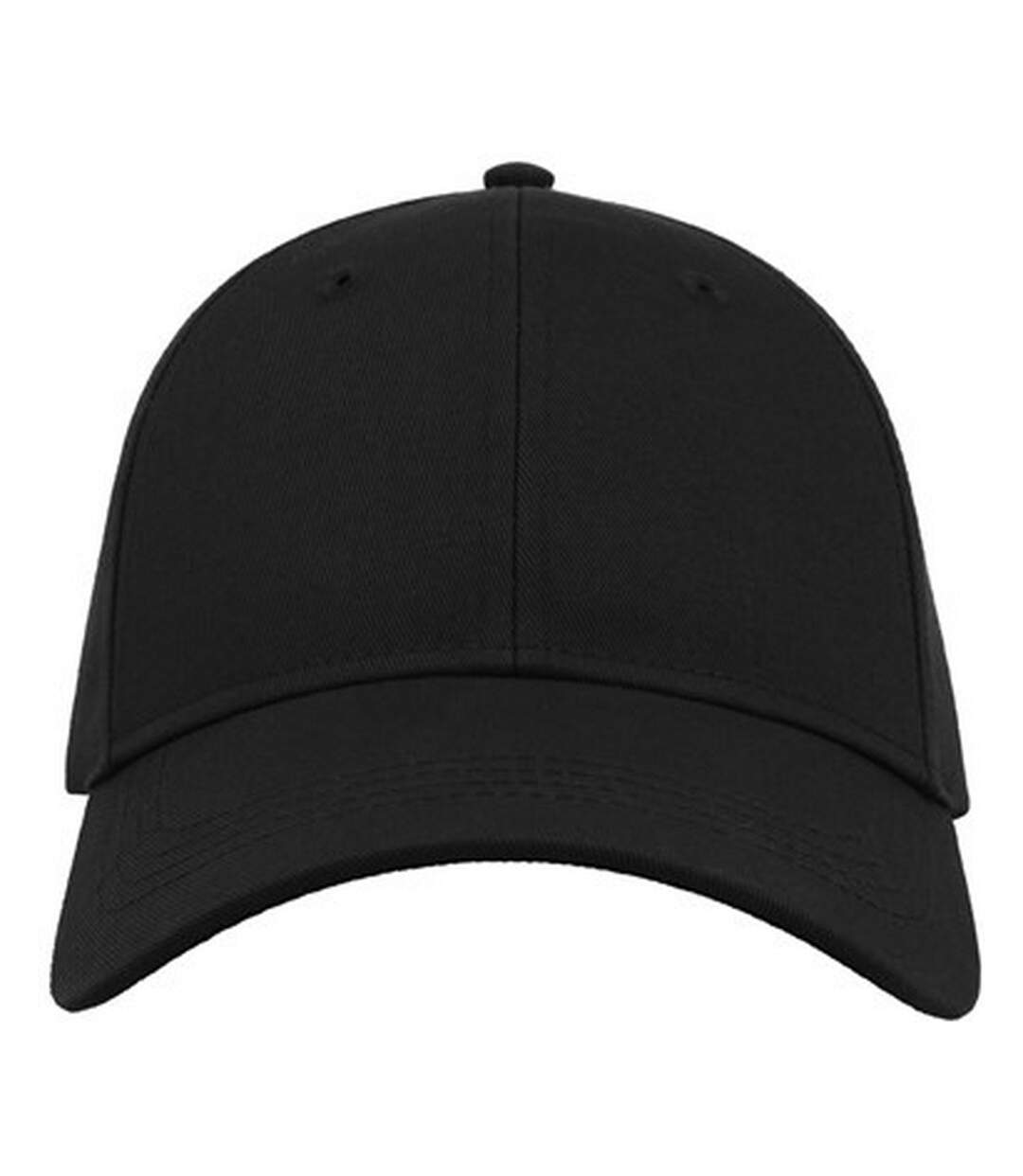 Unisex adult curved twill baseball cap black Atlantis-1