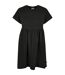 Robe T-shirt Empire Valance Femme Noir Urban Classics-2