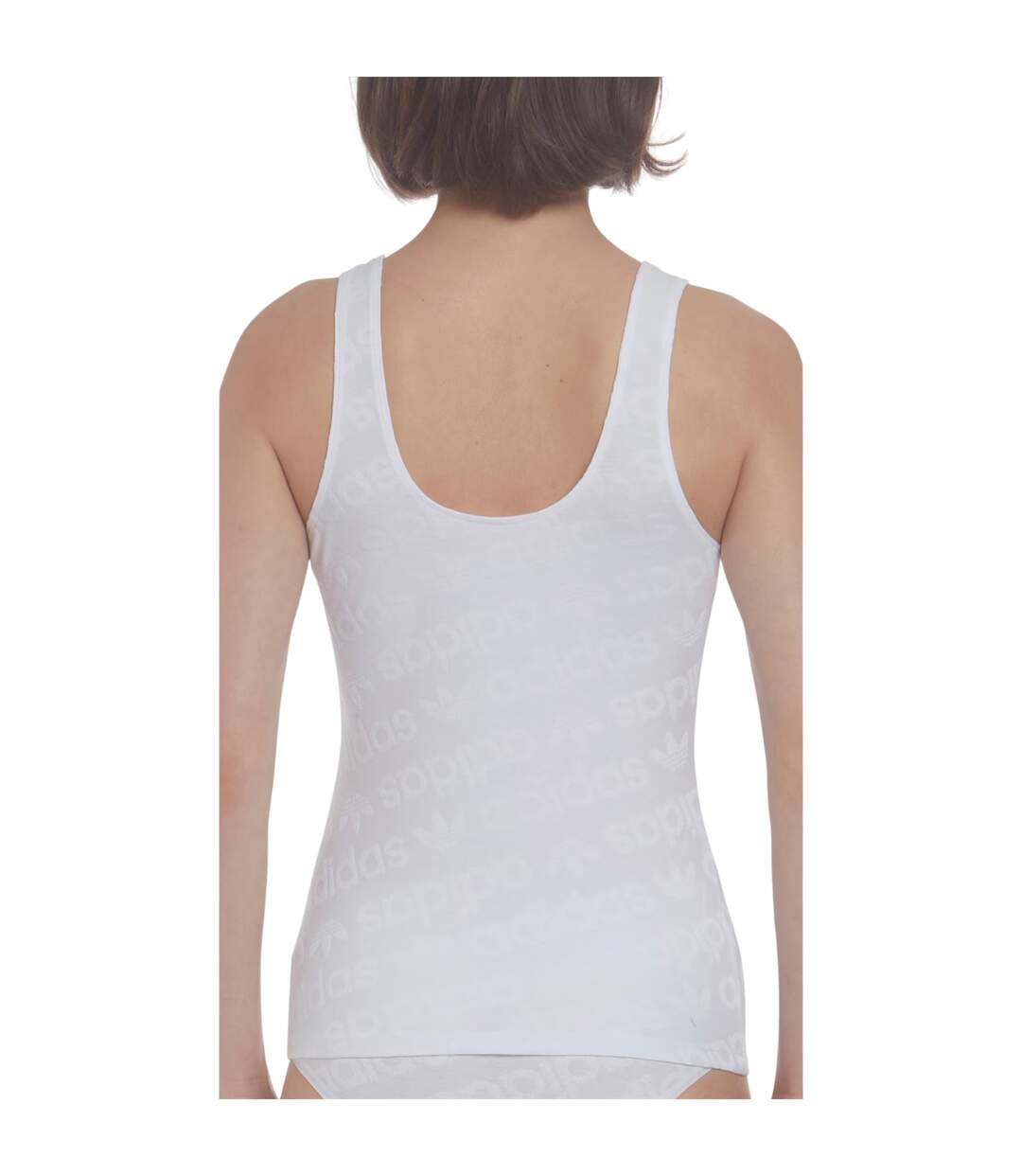 Débardeur Motif/style Logo Partout Femme Blanc Adidas-2
