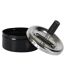 Cendrier Poussoir en Métal Fun 9cm Noir-3