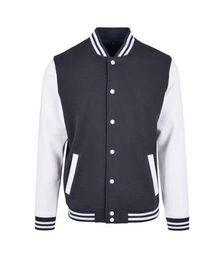 Veste Basic College Homme Bleu Marine Blanc Build Your Brand