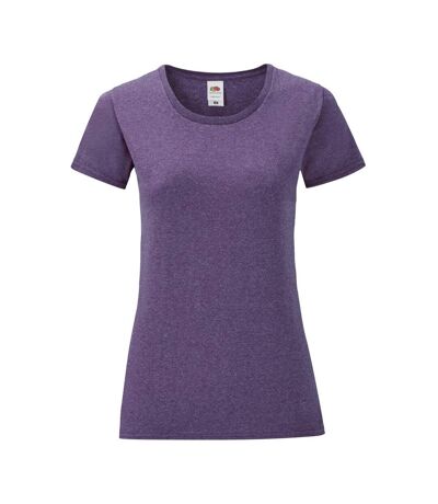 Fruit Of The Loom Womens/Ladies Iconic T-Shirt (Heather Purple) - UTPC3400