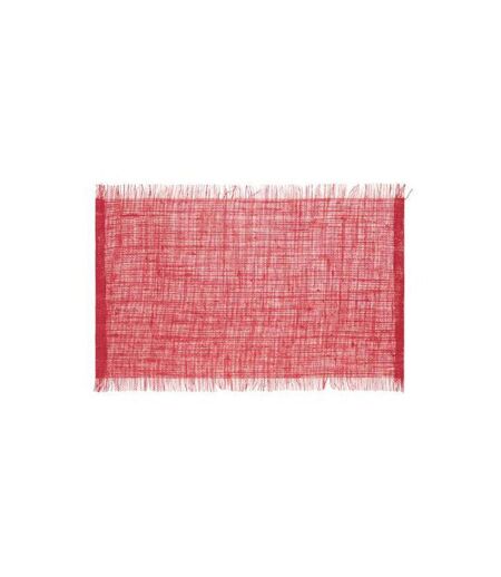 Set de Table en Jute Frange 30x45cm Rouge