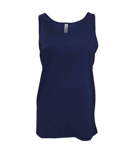 Canvas Womens/Ladies Jersey Sleeveless Tank Top (Navy Blue)
