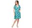Robe courte de plage MAJA motif bleu turquoise Coton Du Monde-1
