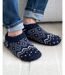 Isotoner Chaussettes d'intérieur homme ultra confortables, semelle en suédine avec picots antidérapants-2