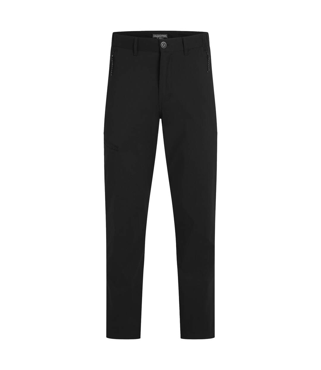 Pantalon Léger Et Uni À Taille Mi-haute Semi-élastiquée Kiwi Pro Homme Noir Craghoppers-2