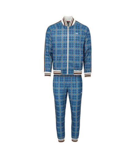 Mens Check Plaid Tracksuit Navy Lonsdale