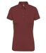 Polo jersey manches courtes - Femme - K263 - rouge vin