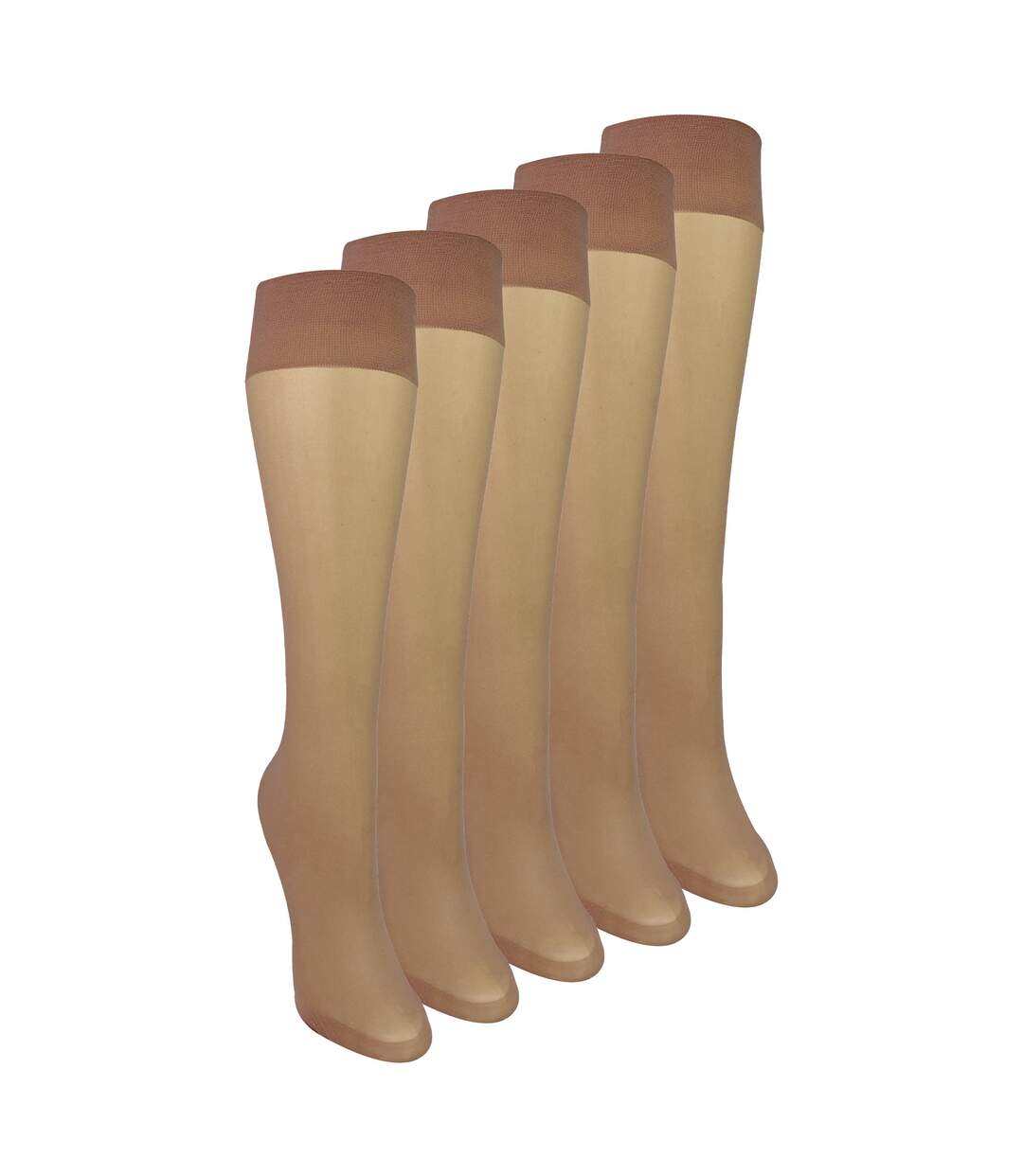 Sock Snob- Lot De 5 Mi-bas Femme 15 Deniers Légers Transparents-1
