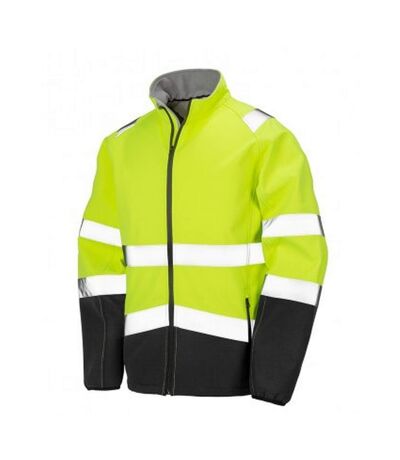 Result Adults Safe-Guard Safety Soft Shell Jacket (Fluorescent Yellow/Black) - UTPC3379