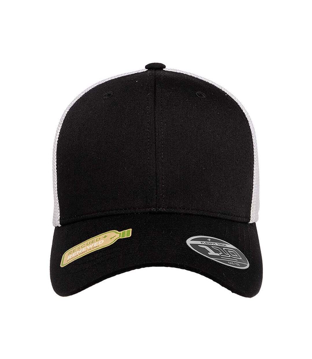 Casquette Trucker Motif/style Maille Noir Blanc Flexfit-3