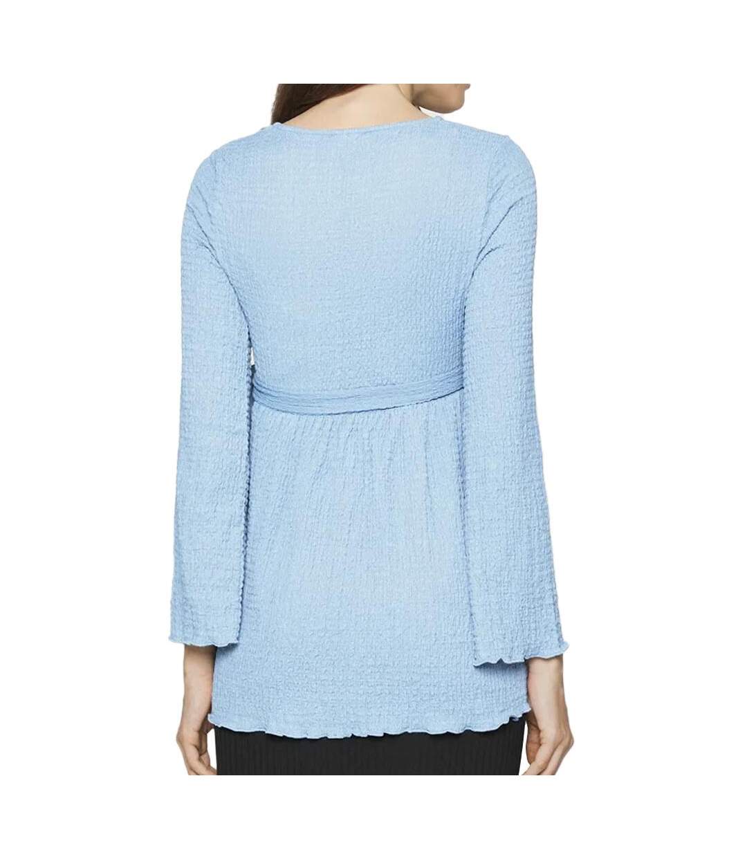 Blouse de Grossesse Bleu Femme Mamalicious Suria Lia - L-2