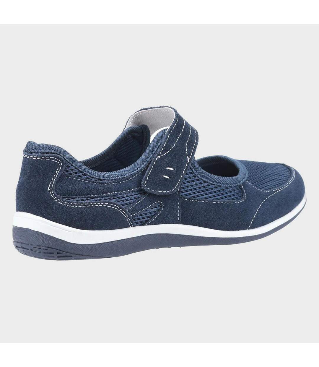Fleet & Foster Womens/Ladies Morgan Touch Fastening Suede Shoe (Navy) - UTFS7198-4
