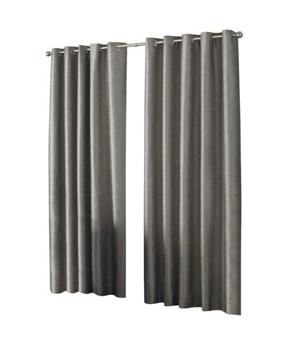 Riva home viceroy ringtop eyelet curtains 66 x 72in taupe Paoletti