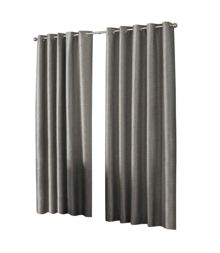 Riva Home Viceroy Ringtop Eyelet Curtains (Taupe) (66 x 72in)