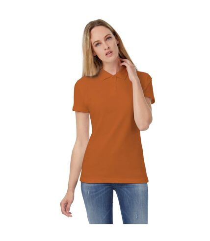 B&C Womens/Ladies ID.001 Plain Short Sleeve Polo Shirt (Orange) - UTRW3525