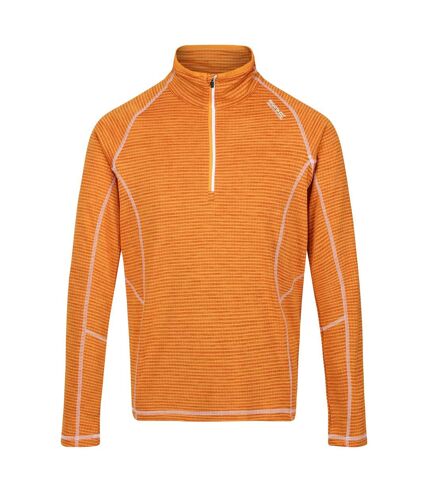 Regatta Mens Yonder Quick Dry Moisture Wicking Half Zip Fleece Jacket (Orange Pepper) - UTRG3786
