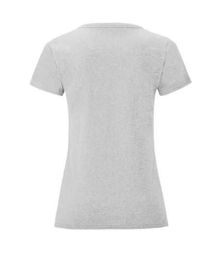T-shirt Iconic Femme Gris Chiné Fruit Of The Loom