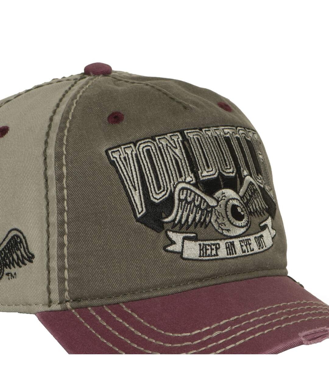 Casquette baseball avec broderie et effet usé Retro Eye Vondutch-3