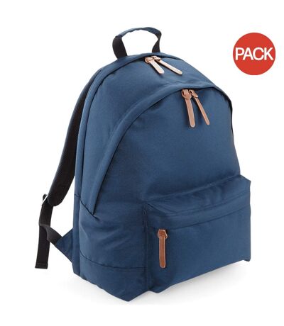 Lot de 2  Campus sac à dos pour ordinateur portable taille unique bleu marine Bagbase