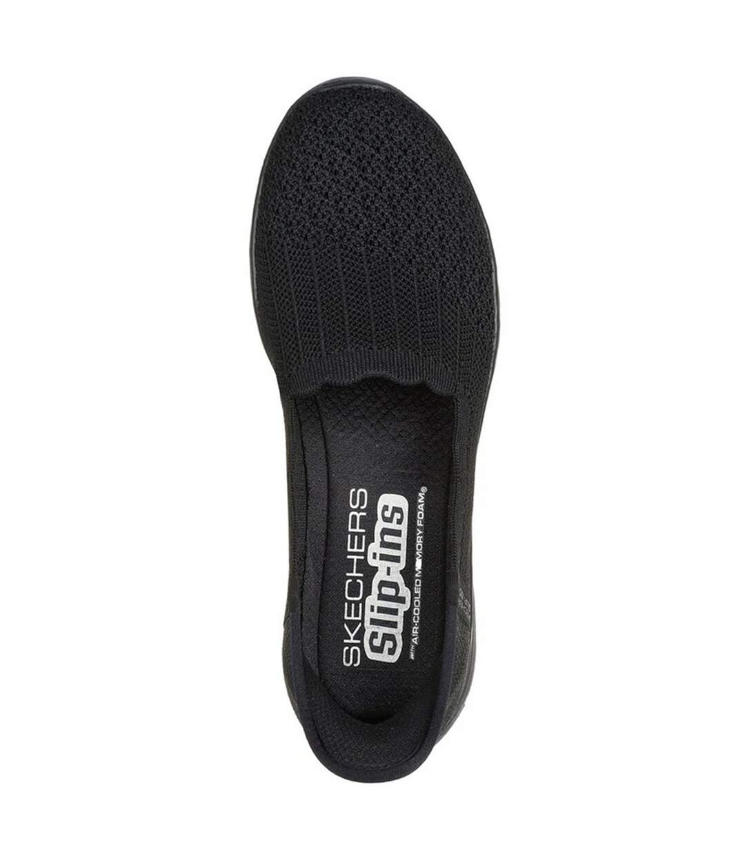 Womens/ladies Seager Believe It Trainers Black Skechers-4