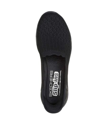 Womens/ladies Seager Believe It Trainers Black Skechers