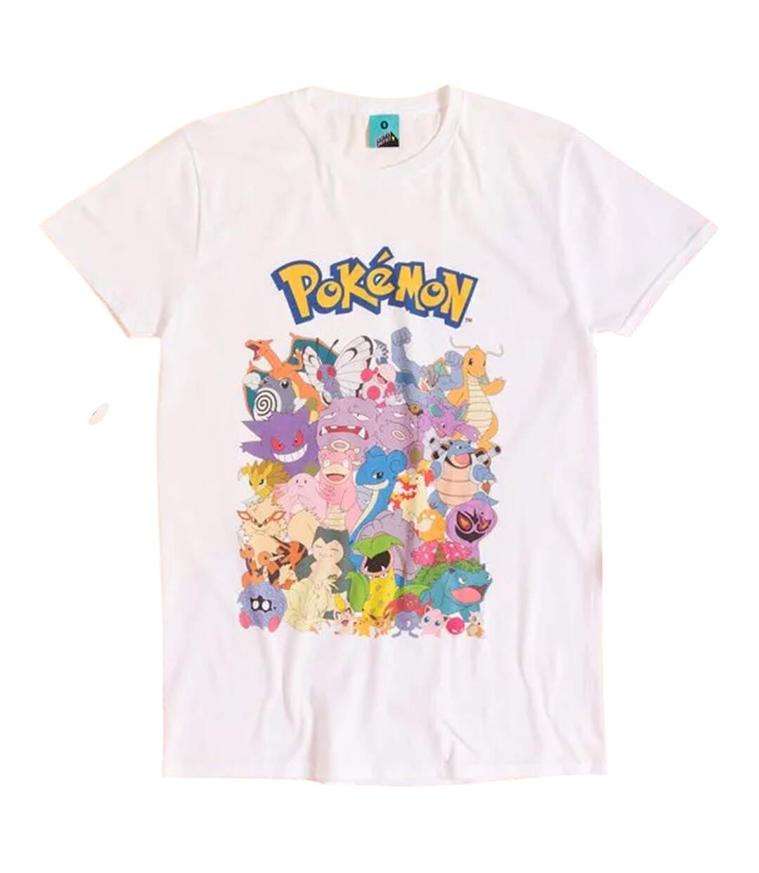 Unisex Adult Characters T-shirt White Pokemon-1
