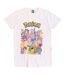 Unisex Adult Characters T-shirt White Pokemon-1