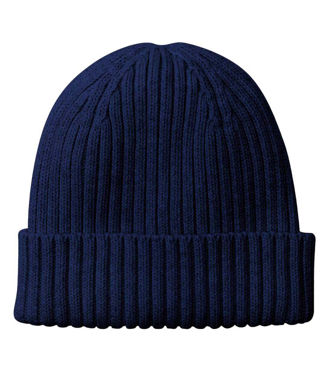 Bonnet en coton bio pour enfants bleu marine oxford Beechfield-2