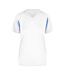T-shirt Course À Pied Femme Blanc Bleu Roi James And Nicholson-1