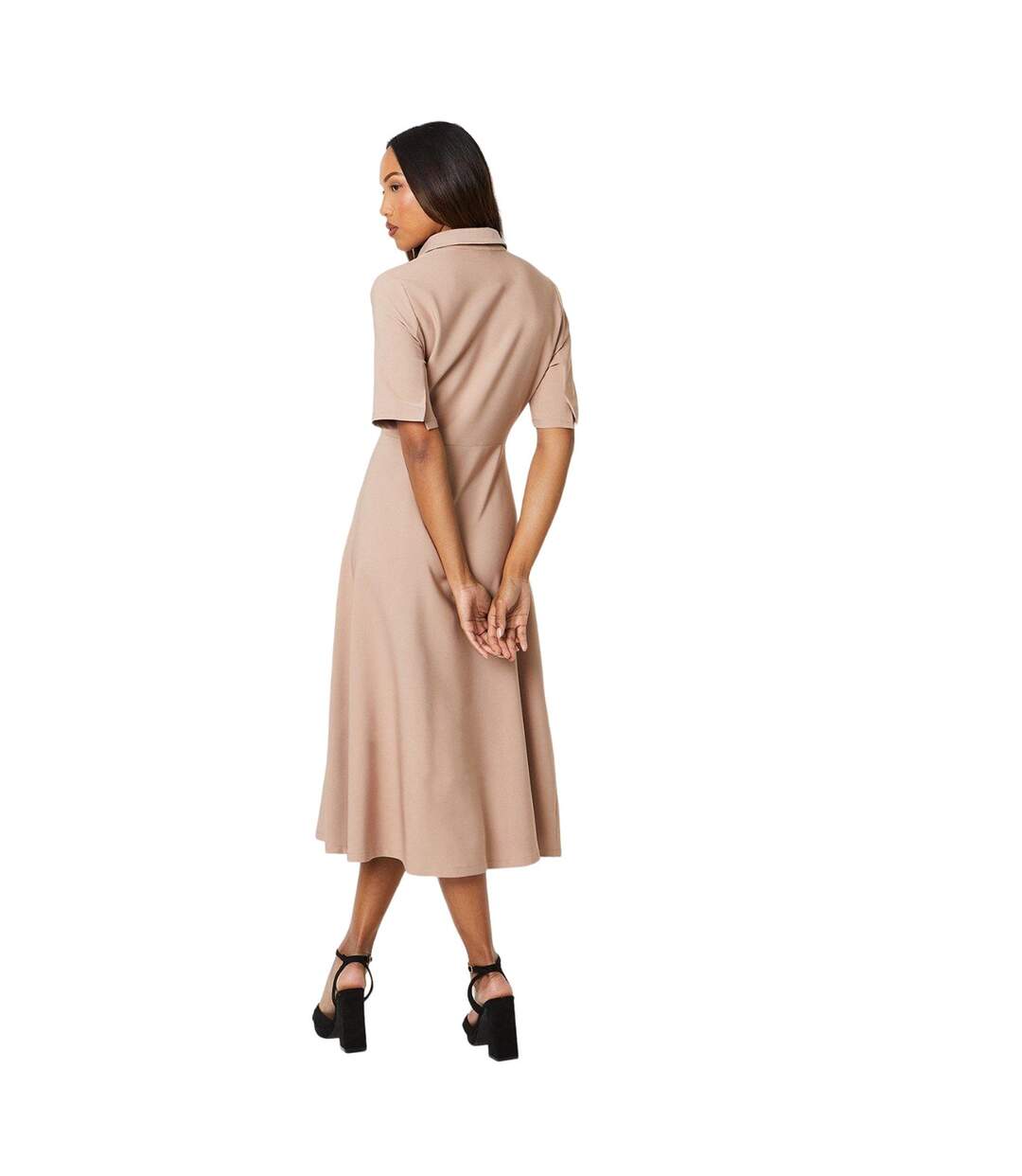 Robe chemisier femme beige gris Principles-2