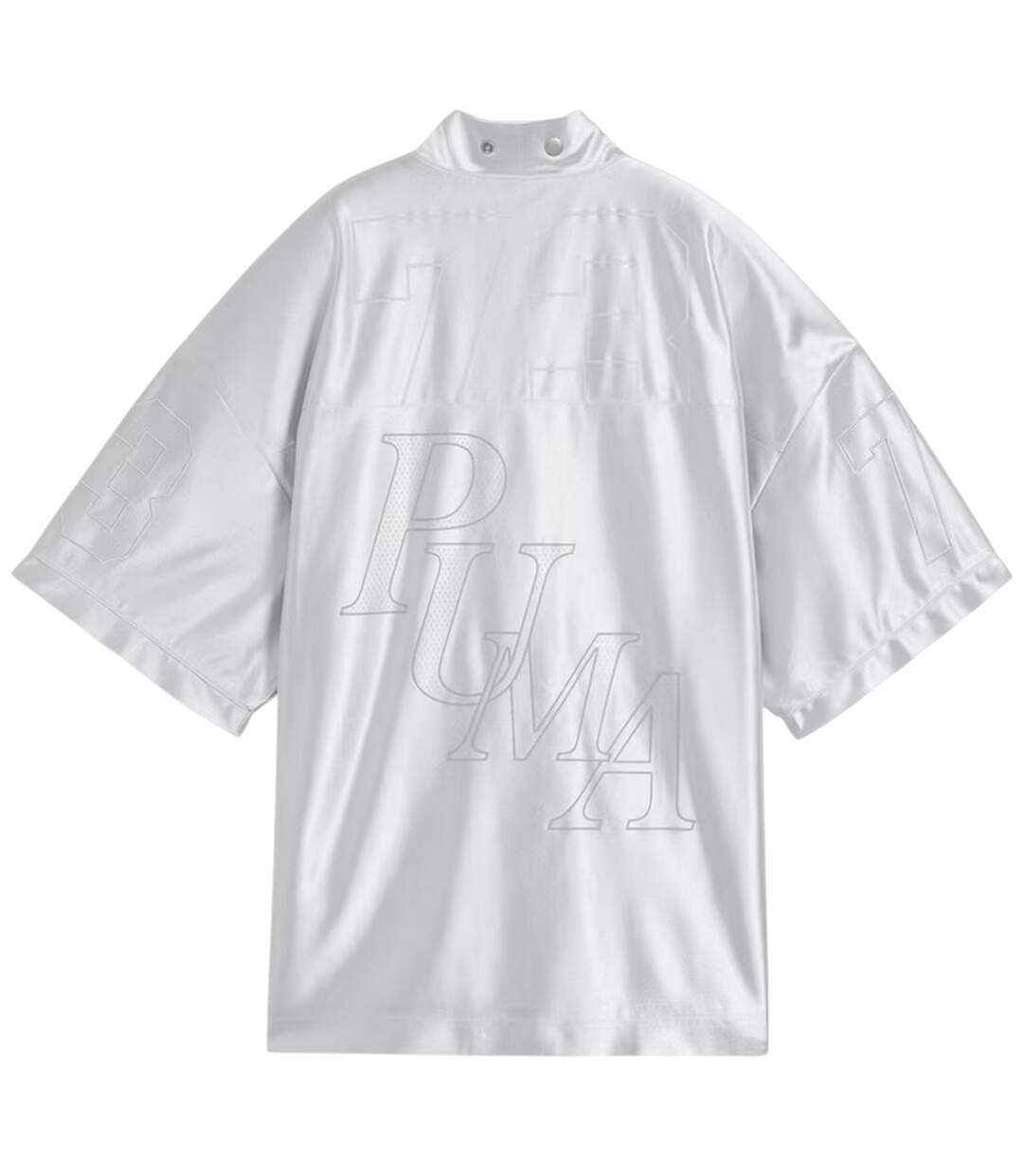 Womens/ladies Printed Relaxed Fit Overshirt Frost Gray Puma-3