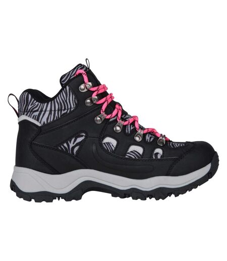 Womens/ladies adventurer printed waterproof walking boots bright pink Mountain Warehouse