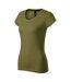 Womens/ladies Exclusive T-shirt Green Malfini-3