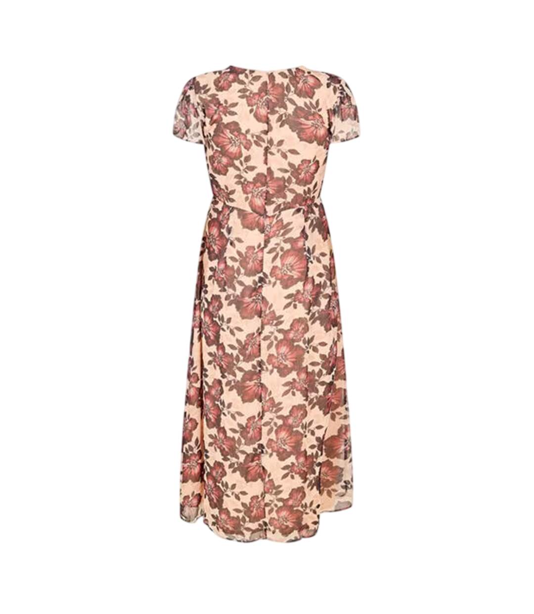Womens/ladies Elyse V Neck Flutter Midi Dress Multicoloured French Connection-2