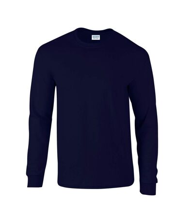 Gildan Unisex Adult Ultra Plain Cotton Long-Sleeved T-Shirt (Navy) - UTPC6430