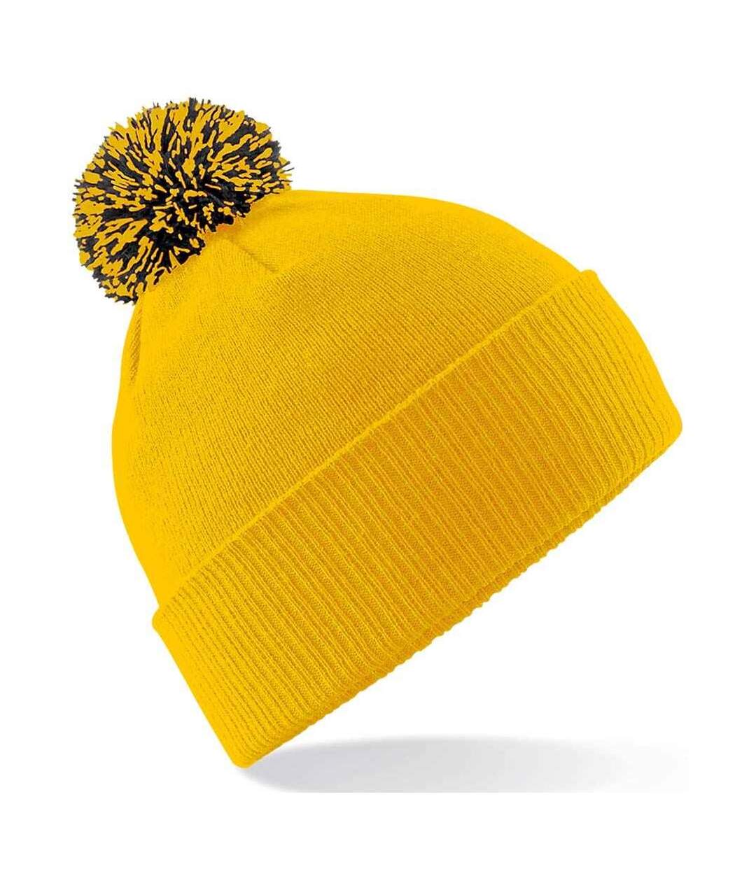 Unisex adult beanie gold/black Beechfield-1