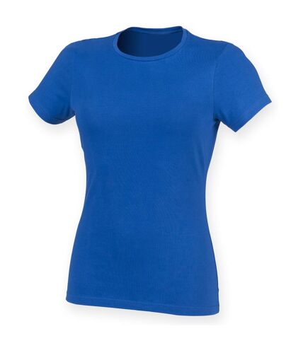 Skinni Fit Womens/Ladies Feel Good Stretch Short Sleeve T-Shirt (Royal)