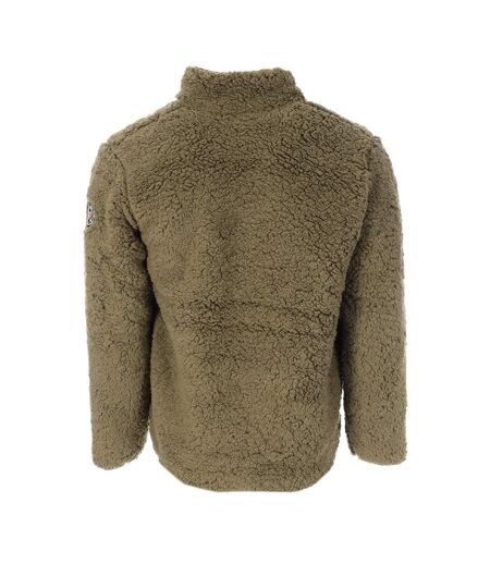 Veste sherpa kaki homme paname brothers full zip