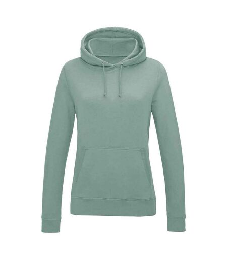 Womens/ladies Girlie College Hoodie Dusty Green Awdis