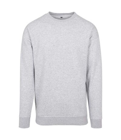 Mens Crew Neck Plain Sweatshirt Grey Build Your Brand