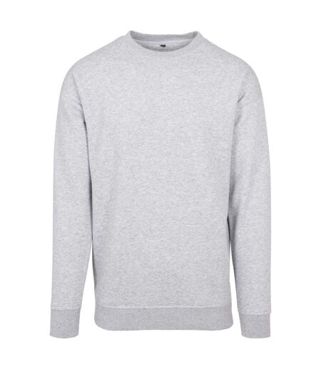 Mens Crew Neck Plain Sweatshirt Grey Build Your Brand