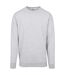 Mens Crew Neck Plain Sweatshirt Grey Build Your Brand-1
