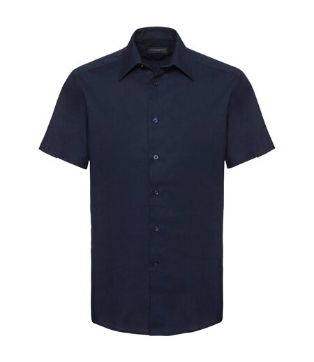 Chemise oxford homme bleu marine vif Russell Collection